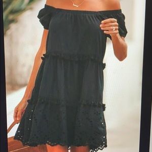 Cotton Eyelet + Tassle dress